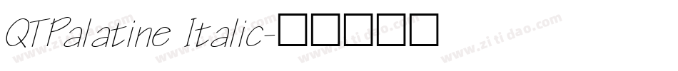 QTPalatine Italic字体转换